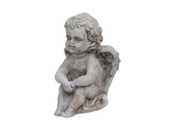 pc. 1 cement angel antique 7x8.5x11 cm