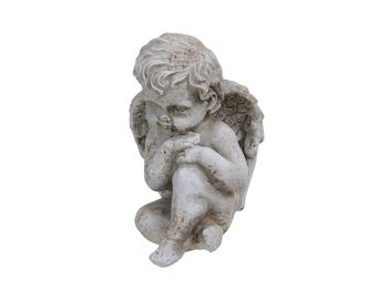 pc. 1 cement angel antique 8x7x10.5 cm