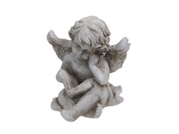 pc. 1 cement angel antique 8x7.5x10 cm