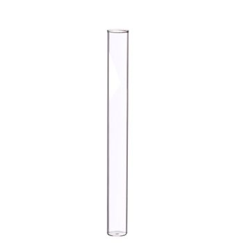set 12 Glass tube flat bottom Ø2 h.19 cm