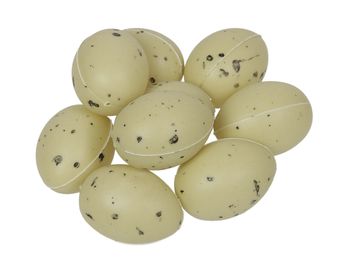 pb. 100 plastic peewit eggs green 3 cm