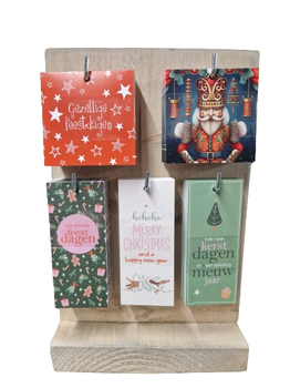 Display met 60 kadokaartjes in 5 motieven ''Kerst'' B