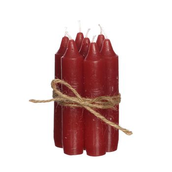red taper candle h.11 cm set 7