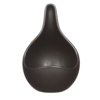 Plant pot ''Drop'' black ceramic Ø14 h.21 cm