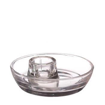 Candle holder Mila Ø9.8 x h.3 cm clear