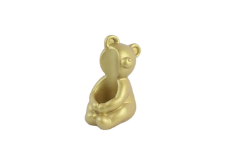 Bear candle holder L.6xW.5xH.8 cm gold