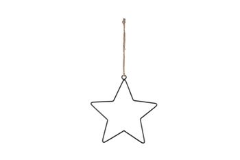 Hanging star metal 20cm - Black