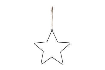 Hanging star metal 28cm - Black
