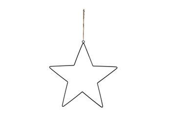 Hanging star metal 38cm - Black