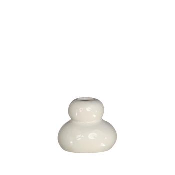 Vase Pebble ceramic h.6 Ø7 cm white