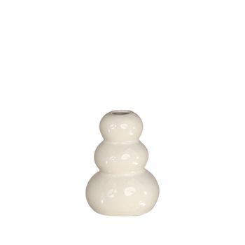 Vase Pebble ceramic h.9.5 Ø7 cm white