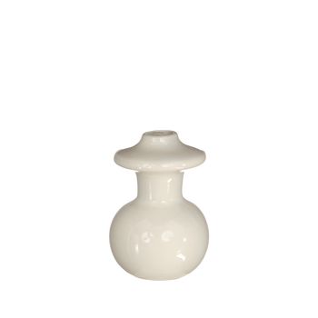 Vase Maud Keramik h.12 Ø8 cm weiß