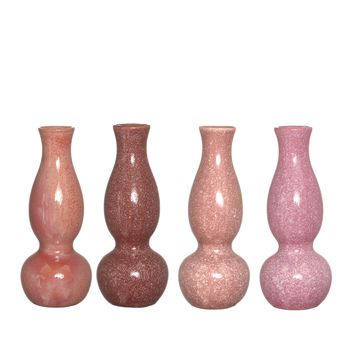 Vase Ivy h.15 Ø6 cm pink 4 assorted colours