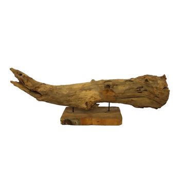 Root on foot teak 110x22x38cm Natural