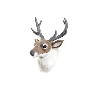 Deer Head 18x14x10cm Brown/White