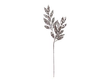 Stem Hickory Leaves 24x5x75cm Silver