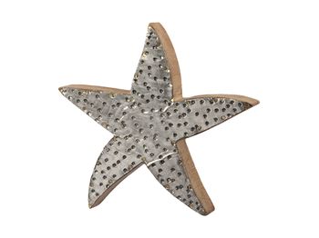 pc. 1 wooden starfish natural 14 cm