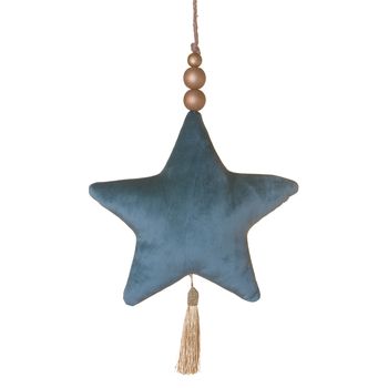 Hanger Star Velvet 22x5x22cm Turquoise