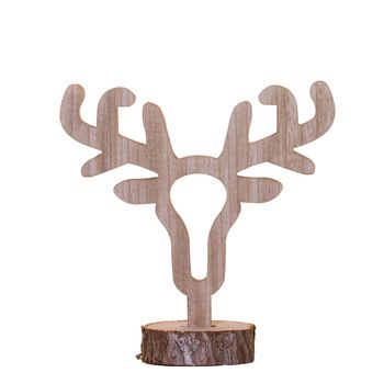 Deer Base Wood 10x10x25cm Natural