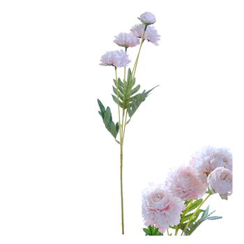 Flowerstem 4 Zinnias D10 H61cm Light Pink