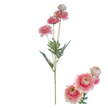 Flowerstem 4 Zinnias D10 H61cm Pink