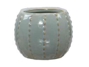 pc. 1 stoneware flowerpot blue Ø10.5x8.5cm