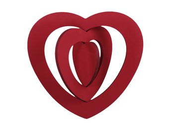 pb. 1 foam 3-D heart/hanging red 30 cm