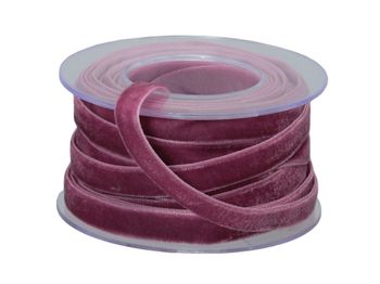 pc. roll velvet ribbon (1 cm) d. pink 8 meter