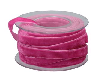 pc. roll velvet ribbon (1 cm) pink 8 meter