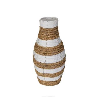 Vase Tabira Seagrass D15 H40cm Natural/White