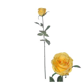 Flowerstem Rose D9 H75cm Yellow