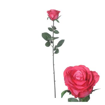 Blumenstiel Rose D9 H75cm Fuchsie