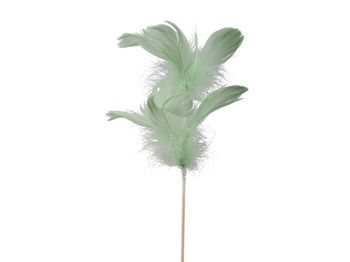 pb. 12 goose feathers/stick green 72 cm