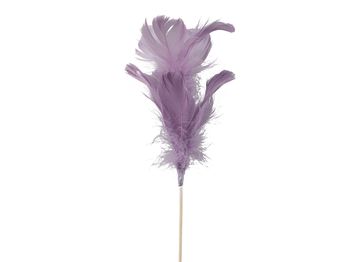 pb. 12 goose feathers/stick lilac 72 cm