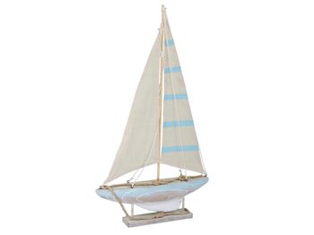 pc. 1 wooden boat natural 31x5x54,5cm
