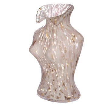 Vase Bossom Glas L.19 x B. 14.5 x H.30 cm Weiß