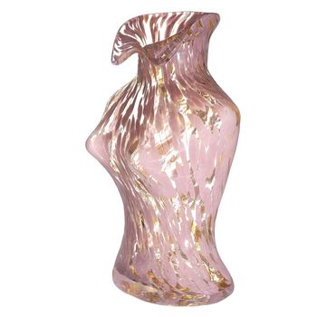 Vase Bossom Glass L.19 x W. 14,5 x H.30 cm Pink
