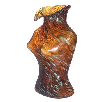 Vase Bossom Glass L.19 x W. 14,5 x H.30 cm Brown