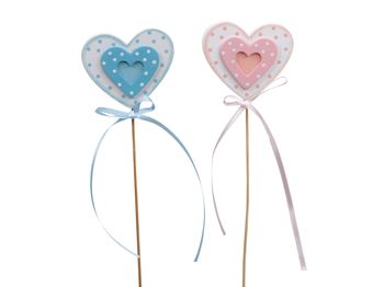 pb. 8 baby-heart/stick pink/blue 60x55 mm