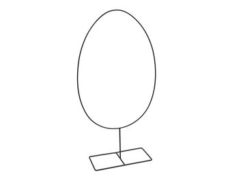 pc. 1 metal egg/standing black 32x12x62 cm