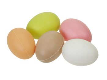 pb. 50 plastic eggs (5 ass.) 3 cm