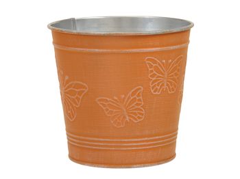 metal basket w/butterflies orange Ø 12.5x11.5 cm