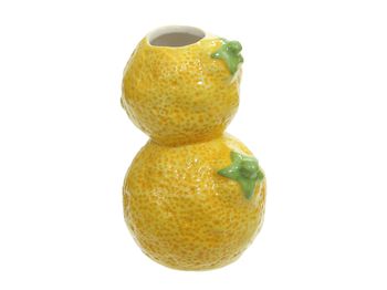 dolomite lemon vase (2) yellow 8x7.5x15.5 cm