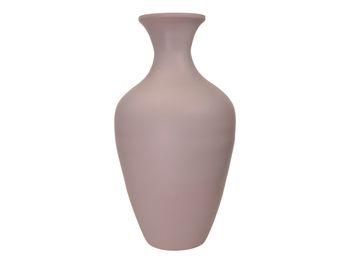 Vase aus gesponnenem Bambus matt rosa Ø 26 x H 49 cm