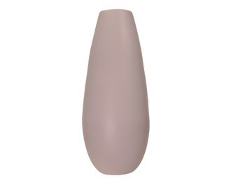 Vase aus gesponnenem Bambus matt rosa Ø 18 x H 43 cm