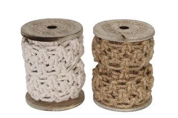 Cotton rope 4x120cm on spool 1pc Mixed