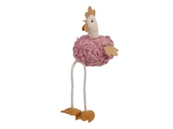 pb. 1 fabric rooster/sitting pink 13x29 cm