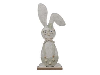 pb. 1 felt rabbit/standing green 17x5x44 cm