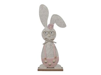 pb. 1 felt rabbit/standing pink 17x5x44 cm