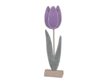 pb. 2 felt tulips/standing lilac 8x4.5x30.5 cm